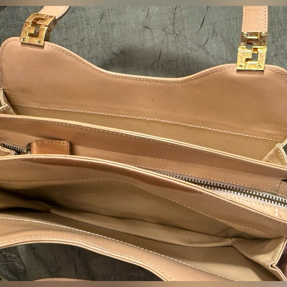 Fendi Vintage Metallic Shoulder Bag, Gold - Picture 4 of 8
